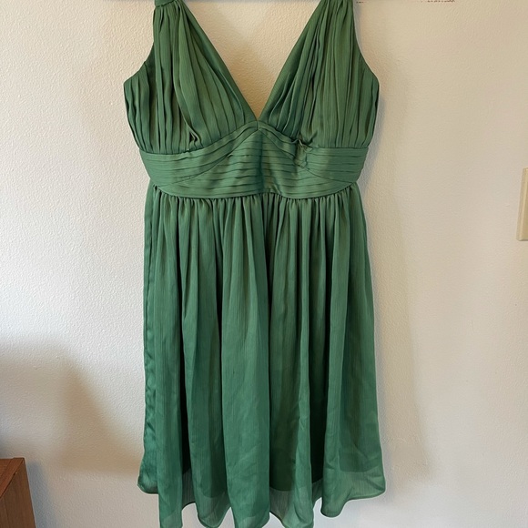 Green Satin Dress - Picture 1 of 2